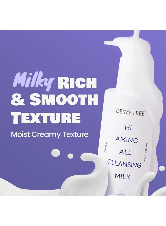 DEWYTREE Hi Amino All Cleansing Hypoallergenic Mild Cleansing Milk Lotion 200ml(6.76 fl.oz) - for Irritated Skin, Infused with Amino Acids, Moisturizing... - Image 5